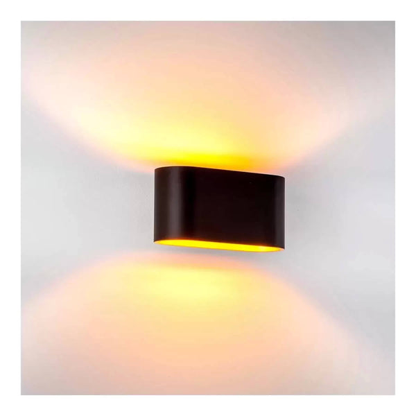 2W LED Up/Down Wall Light with Gold Insert IP20